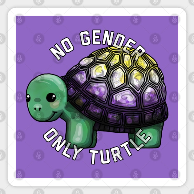 No gender. Only turtle. Sticker by Art by Veya